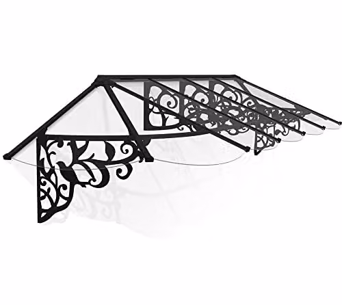 Palram Canopia Lily 3600 Curved Lean-to Canopy, Black