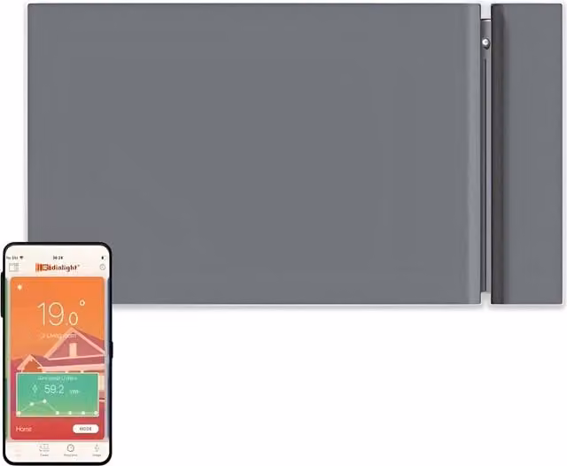 Radialight Kyoto Wifi Infrared Electric Wall Mounted Heater in Anthracite Grey