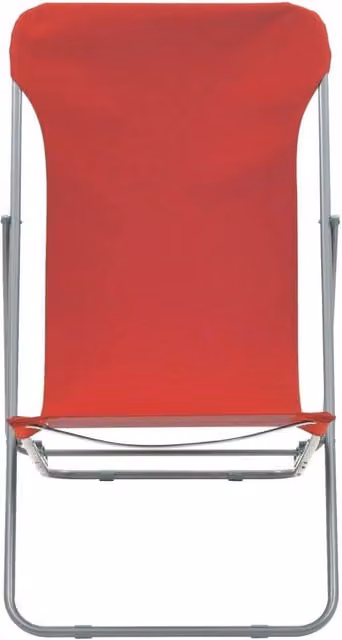 Berkfield Home Durable Folding Beach Chairs, 2 Pack, Red Steel and Oxford Fabric