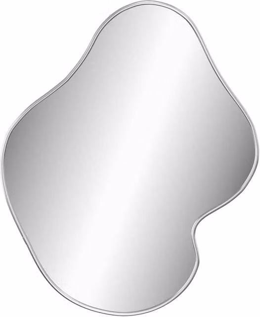 Berkfield Home Rectangular Wall Mirror in Silver, W: 50 cm, H: 40 cm