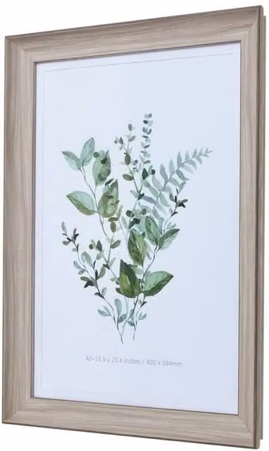KDMD White Washed A2 Rectangular Wood Picture Frame in Rustic Style