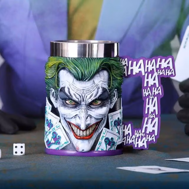 Nemesis Now Joker Tankard Mug in Green and Multicolour, Height: 15.5 cm