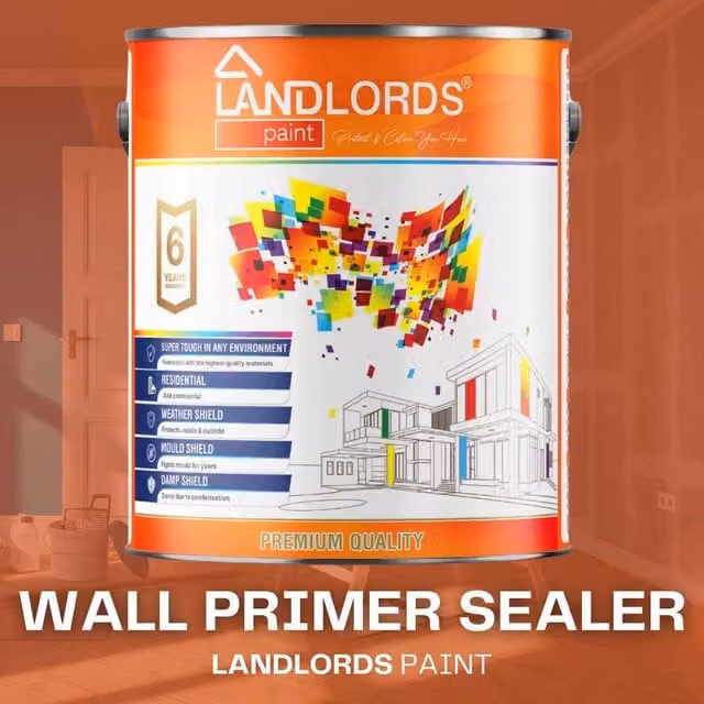 Landlords Paint Water Based Wall Primer Sealer, Clear, 5 l