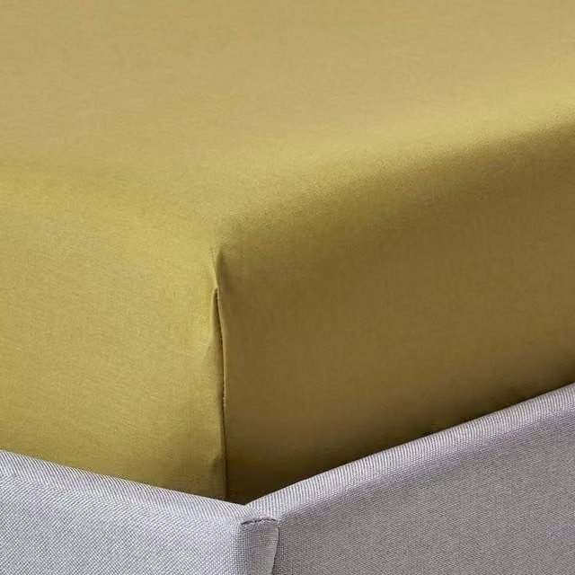 Homescapes 1000 Thread Count Egyptian Combed Cotton Mako Satin Extra Deep Fitted Sheet, Green, W: 200 cm x D: 200 cm