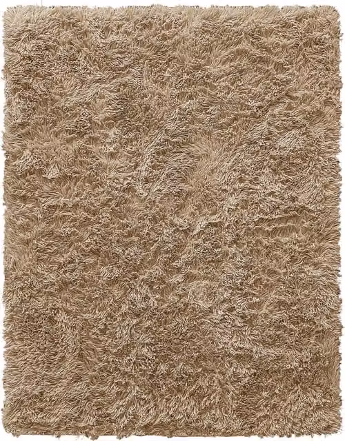 Velosso Supersoft Shaggy High Pile Rectangular Rug in Beige and Yellow, W: 160 cm, L: 230 cm