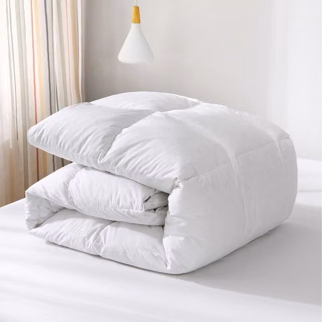 HomeSpace Direct White Duck Feather and Down Summer Duvet, 10.5 Tog, Double