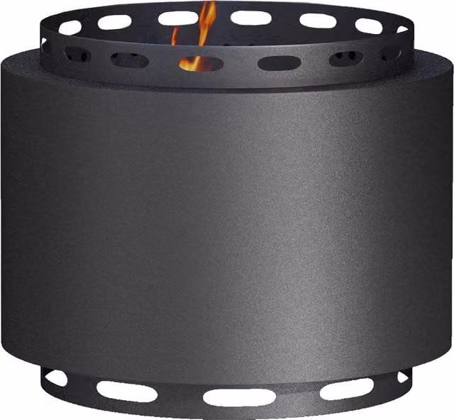 Outsunny Smokeless Metal Wood Burning Fire Pit in Black, Diameter: 48.5 cm
