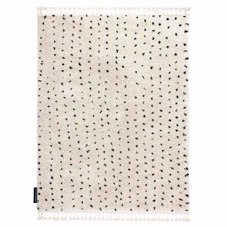 RugsX Berber Geometric Boho Rectangular Rug in Yellow and Beige, W: 160 cm, L: 220 cm
