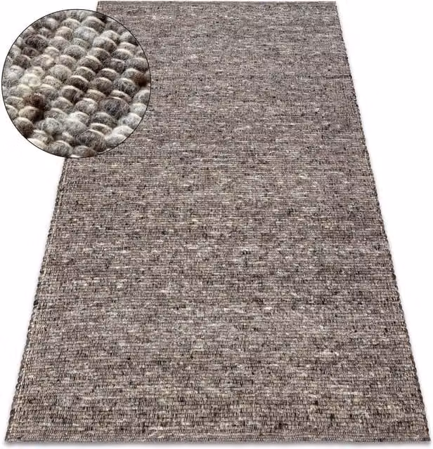 RugsX Nepal Grey Wool Woven Rectangular Rug, W: 60 cm, L: 100 cm