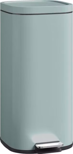 HOMCOM 30L Green Pedal Kitchen Bin with Soft-Close Lid and Removable Inner Bucket