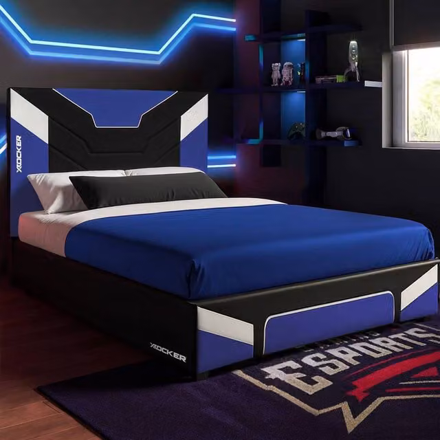 X Rocker Cerberus MKII Gaming Bed in a Box, Blue, W/D/H: 140 x 200 x 101 cm