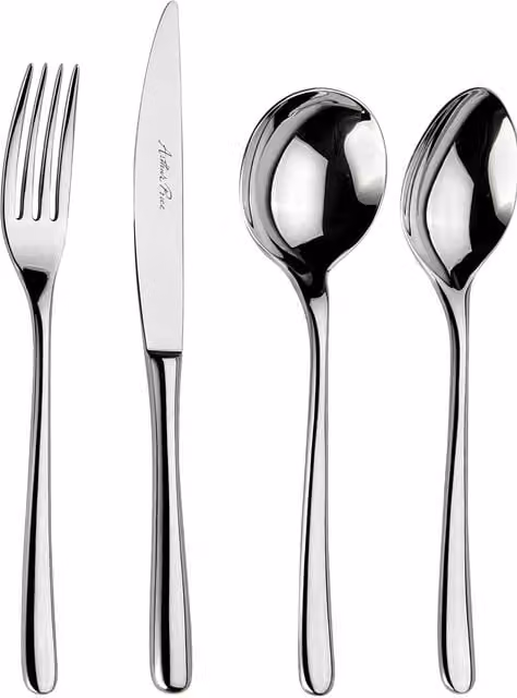 Arthur Price Signature Warwick 42 Piece Stainless Steel Cutlery Set for 6 People in Silver