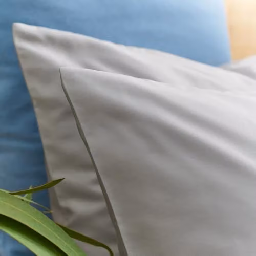 Christy 400TC Luxury Mako Satin Cotton Pillowcases, 2 Pack, Silver Grey