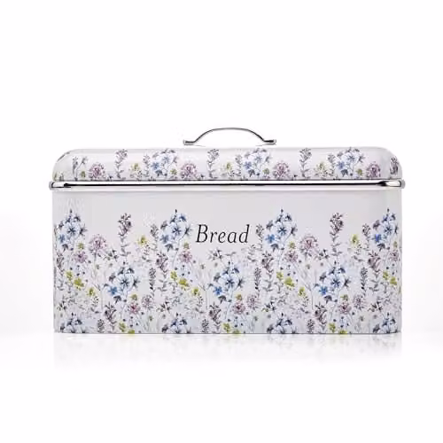 Laura Ashley Wild Meadow Multicolour Metal Bread Bin