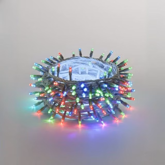 Pegdev Connectable RGB LED Cluster Lights with White Cable, 50m