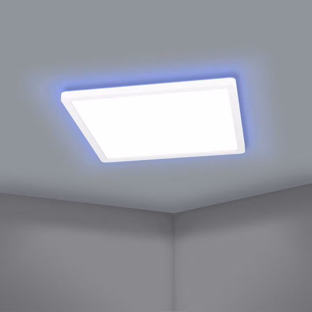 Eglo Rovito-Z Square White Plastic LED Ceiling Light with RGBW and Dimmable Function