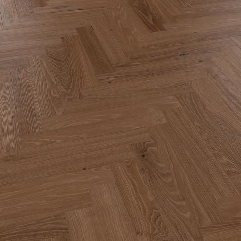 Palio Wood Effect Herringbone Glue Down Luxury Vinyl Tile in Brown, 2mm Thickness
