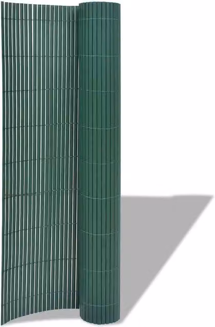 Berkfield Home Double-Sided PVC Garden Fence, Green, H: 90 cm, W: 500 cm