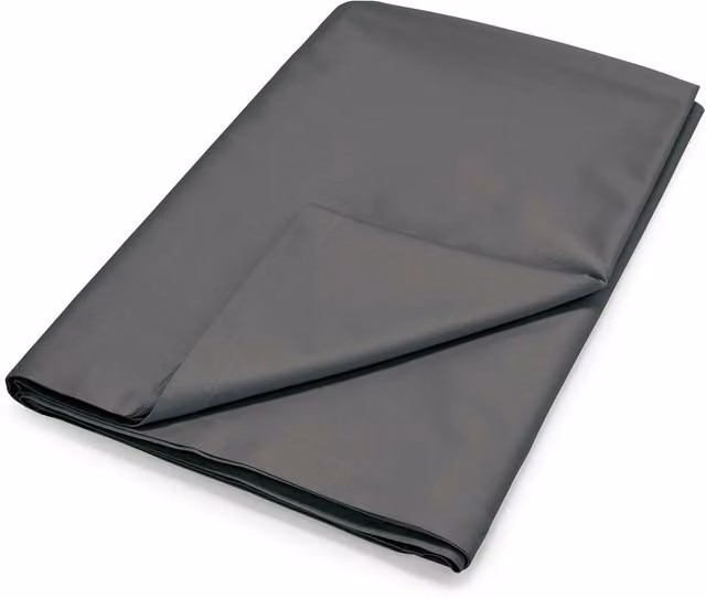 Bedeck 500 Thread Count Plain Dye Super Kingsize Flat Sheet, Grey, W: 200 cm x L: 200 cm