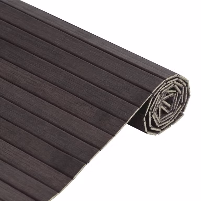 Berkfield Home Rectangular Bamboo and Polypropylene Rug in Brown, W: 100 cm, D: 200 cm