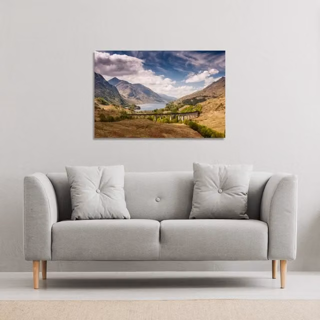Benjamin Tate Design LTD The Glenfinnan Viaduct Canvas Print, Multicolour, W: 127 cm, H: 101 cm