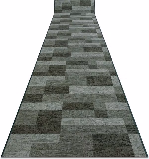 RugsX Icona Anti-Slip Runner in Green, W/D/H: 100 x 220 cm