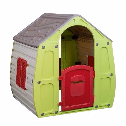 Samuel ALEXANDER Magical Forest Wendy Plastic Playhouse, Green & White, H 109 cm x W 102 cm x D 90 cm