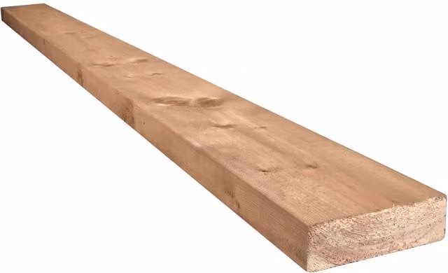 Snowdon Timber Treated Smooth Decking Joists, Brown, W: 4.5 cm, H: 14.5 cm, L: 240 cm, Pack of 3