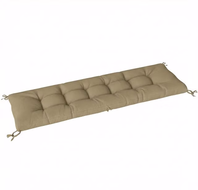 Outsunny Memory Foam Sun Lounger Cushion with Ties in Sand, Fits 190 x 60 cm