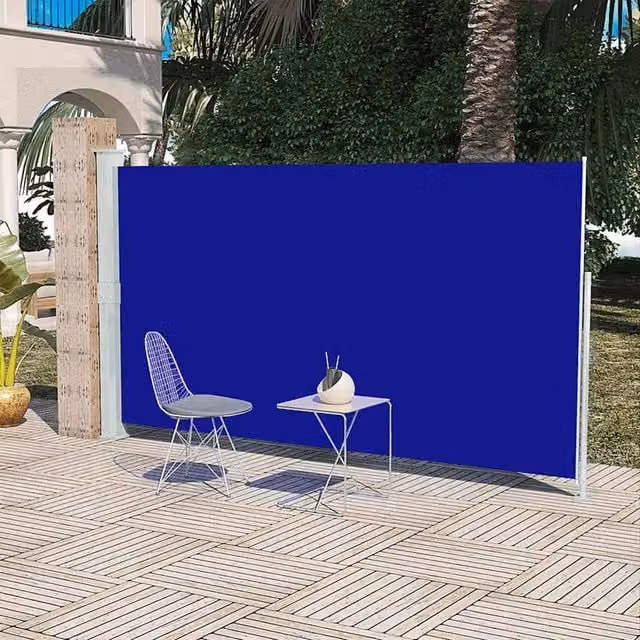 Berkfield Home Blue Patio Terrace Side Awning W: 300 cm, H: 160 cm
