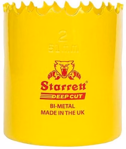 Starrett Dch160M Deep Cut Bi-Metal Hole Saw, 160 mm, Yellow