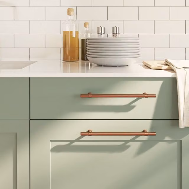 Berkfield Home Stainless Steel Cabinet Handles, 5 Pack, Bronze Brown, 192 mm