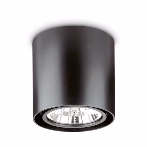 Netlighting Mood Black Surface Mounted Cylinder Ceiling Lamp with GU10 Bulb