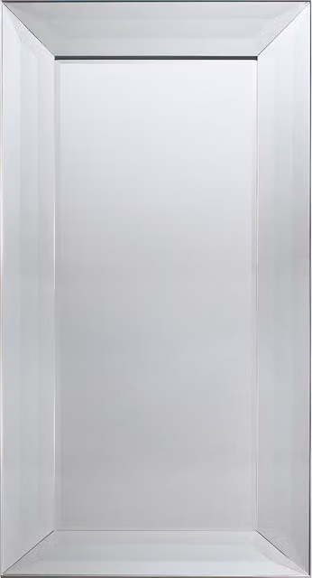Perch & Parrow Elodie Modern Rectangular Freestanding Leaner Mirror in Silver