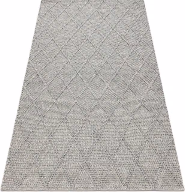 RugsX Tahar Hand-Knotted Wool Rug in Grey, W/D/H: 120 x 180 cm