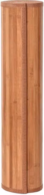 Berkfield Home Rectangular Bamboo Wood-Look Rug in Brown, W: 70 cm, L: 1000 cm