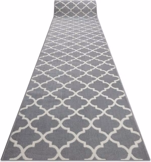 RugsX Morad Moroccan Runner in Grey, W: 70 cm, L: 440 cm