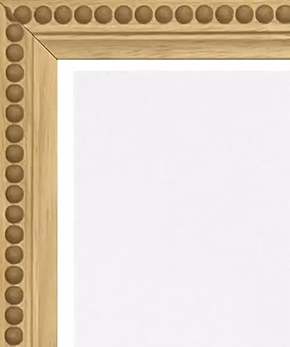 Frames & Mirrors 4U Crown Bobbin Square Wooden Picture Frame in Brown and Beige, 20.32 x 20.32 cm