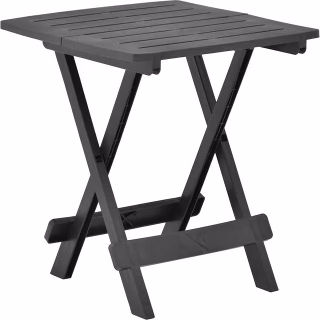 Berkfield Home Folding Garden Table in Anthracite and Black, W/D/H: 45 x 43 x 50 cm