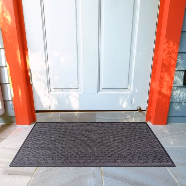 Hometex Solutions Premium Non-Slip Indoor Outdoor Entrance Mat, Anthracite Grey, W: 80 cm, L: 120 cm