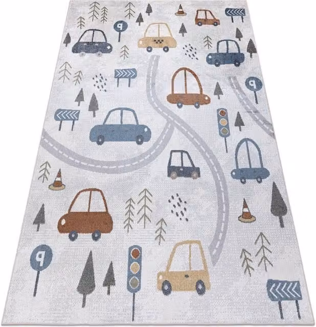 RugsX Bono Kids Motif Rug in Yellow and Multicolour, W/D: 120 x 170 cm