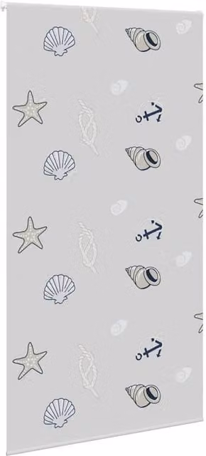 Berkfield Home Grey Semi-Transparent Shower Roller Blind, W: 120 cm, H: 240 cm