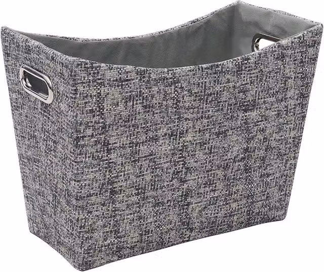 JVL Urban Rectangle Fabric Magazine Holder in Grey