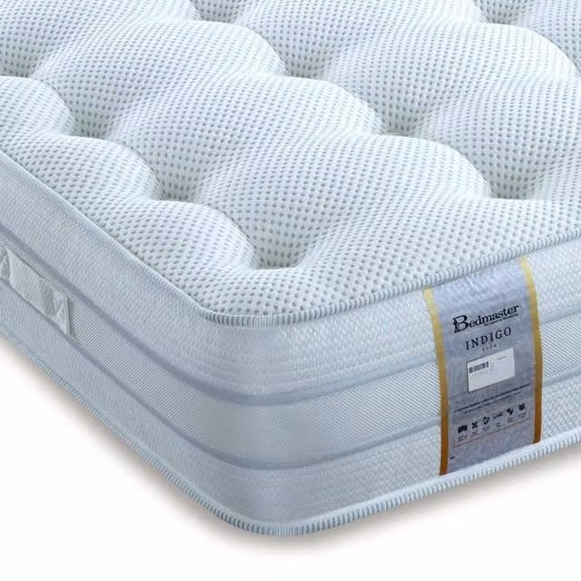 Bedmaster Indigo 2000 Hybrid Pocket Sprung Cool Foam Mattress in White, W/D/H: 140 x 200 cm