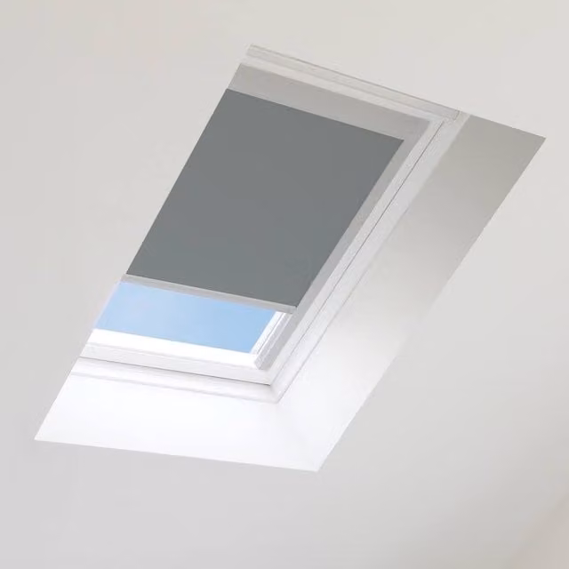 Bloc Blinds Blackout Thermal Insulating Blind for Velux Roof Windows in Dark Grey and Silver, Size: CK01