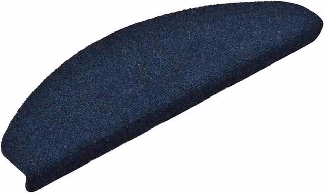 Berkfield Home Self-adhesive Non-slip Stair Mats, 5 Pack, Navy Blue, W/D/H: 65 x 21 x 4 cm