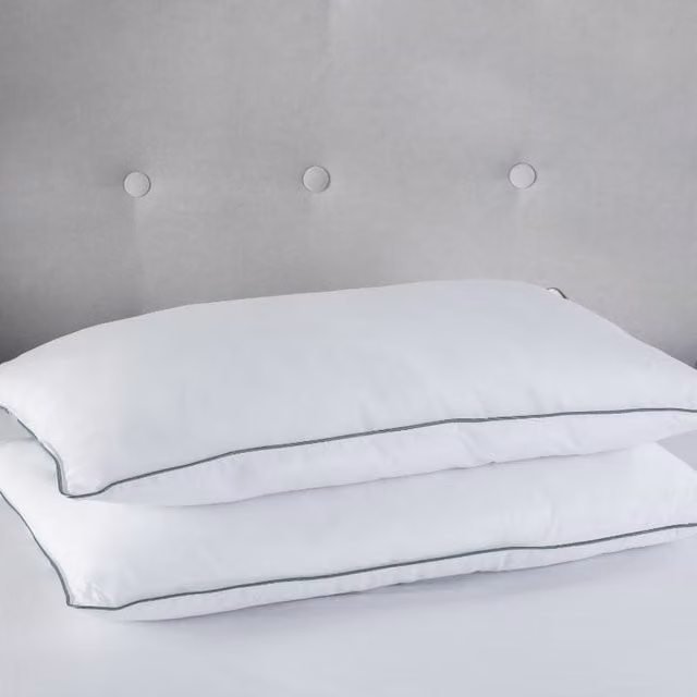 Snug City Luxury Duck Feather and Down Pillow Pair with 100% Cotton Cover in White