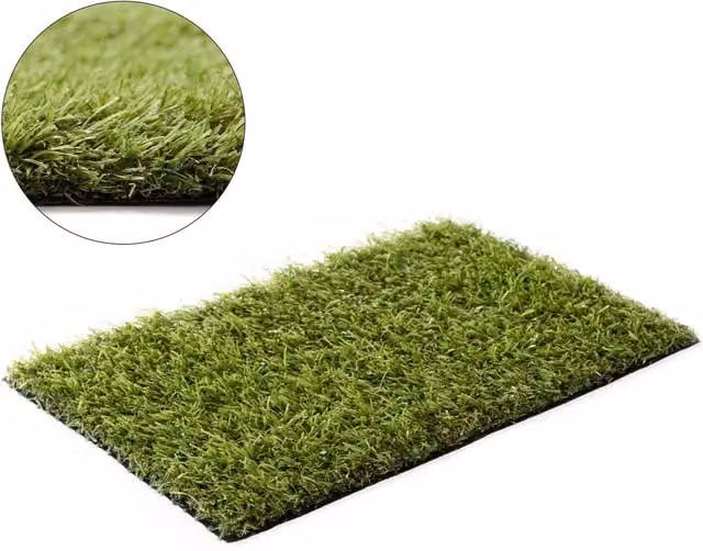 RugsX Yara Artificial Grass Rug in Green, W/D: 133 x 100 cm