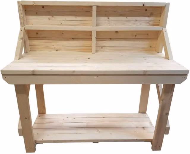 Arbor Garden Solutions Wooden Workbench with Pegboard, 180 cm