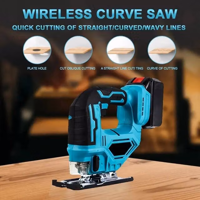 SPETLEK 21V Cordless Electric Jigsaw for Woodworking in Blue